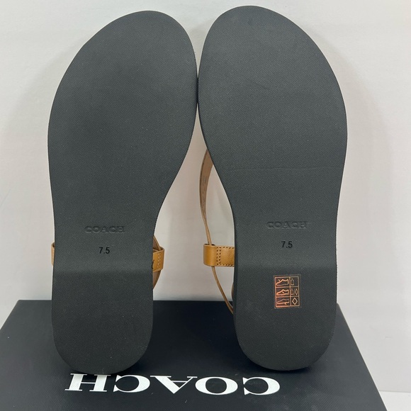 COACH SANDALS, “GRACEY LEATHER “PENNY” COLOR, WOMENS SIZE 7.5-B, EUR 38-B - Picture 15 of 16